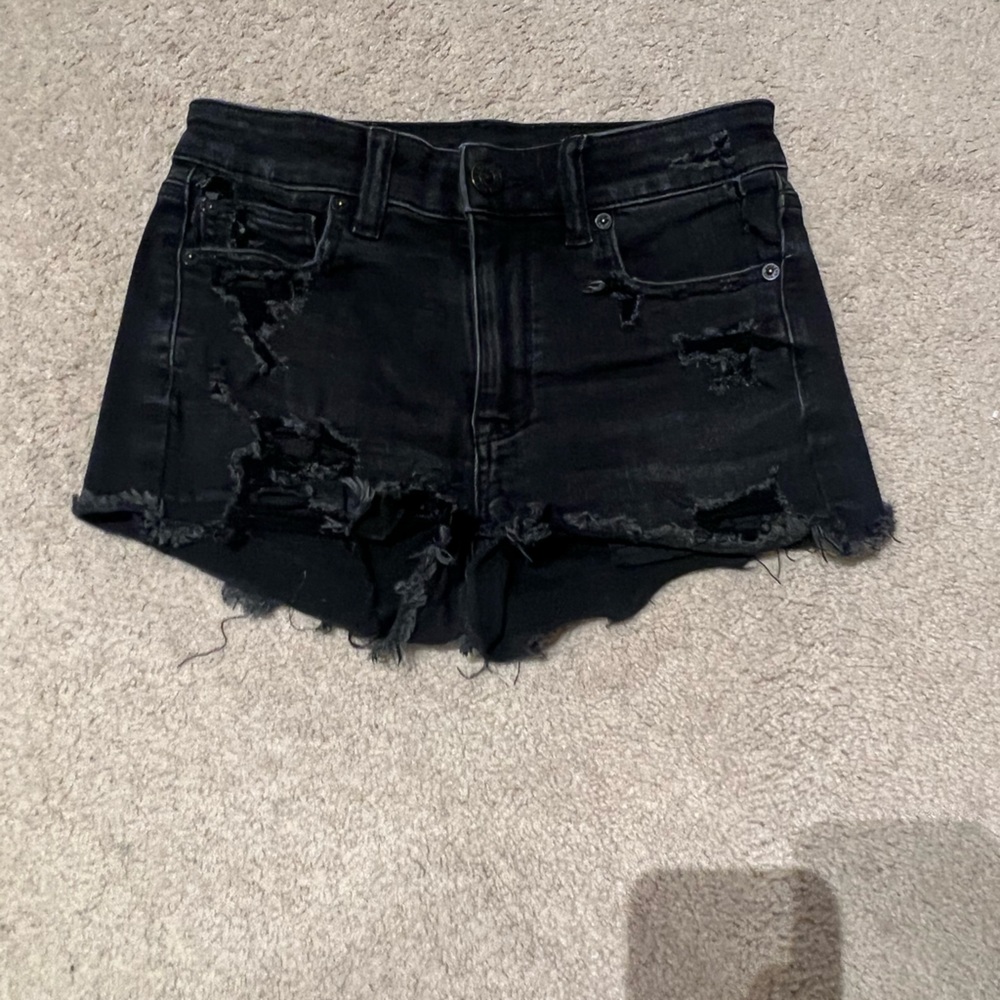 Black American eagle jean shorts
